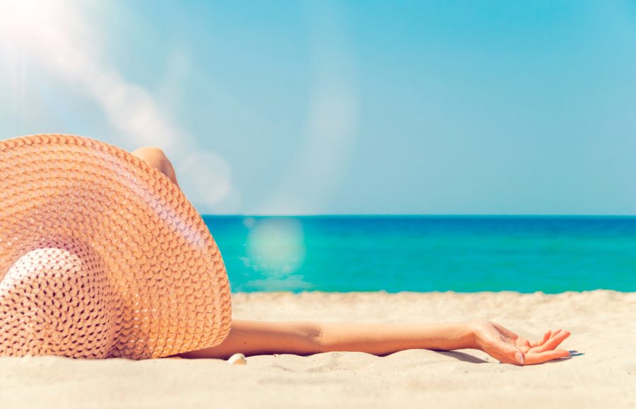 Beach sun woman